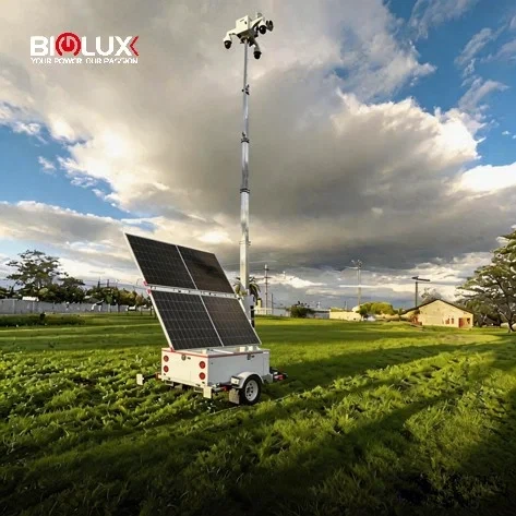Mobile Solar CCTV Tower for Agricultural Security